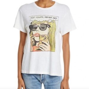 Re/Done girlfriend graphic tee not yours, never was